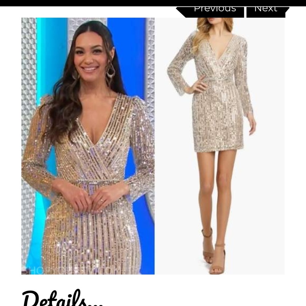 Mac Duggal Sequin mini dress Size 4 CELEB Style